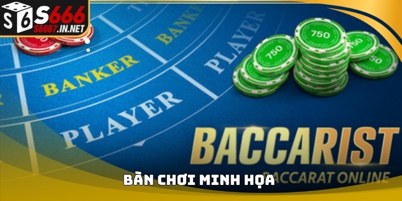 Bàn chơi minh họa các Thuật ngữ baccarat cần biết