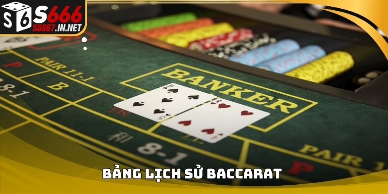 Bảng lịch sử kết quả minh họa Thuật ngữ baccarat cần biết