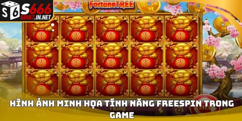 Hình ảnh minh họa tính năng freespin trong game