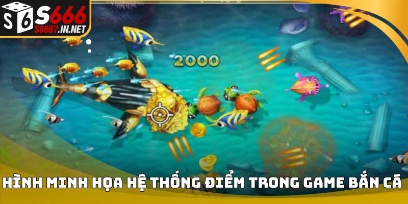 Hình minh họa hệ thống điểm trong game bắn cá