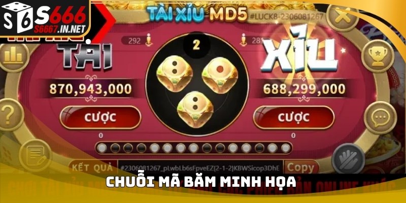 Chuỗi mã băm minh họa trong Cách soi cầu tài xỉu md5