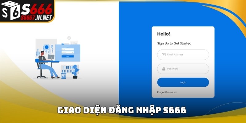 Giao diện thao tác Đăng nhập S666 trên hệ thống thành viên