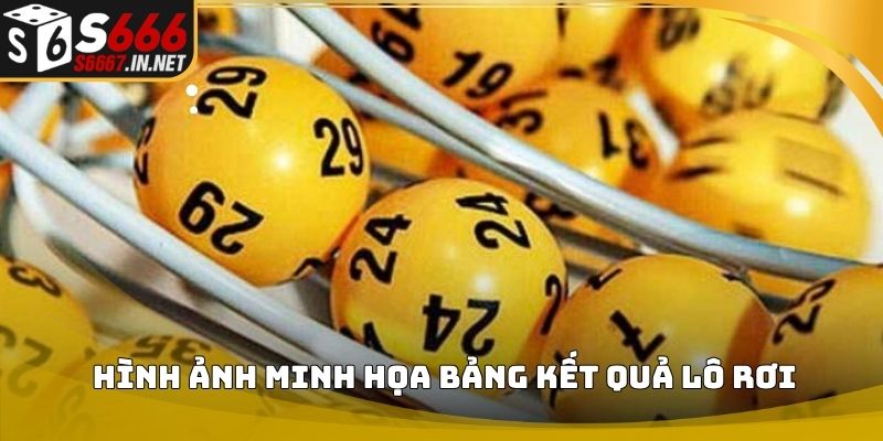 Hình ảnh minh họa bảng kết quả lô rơi