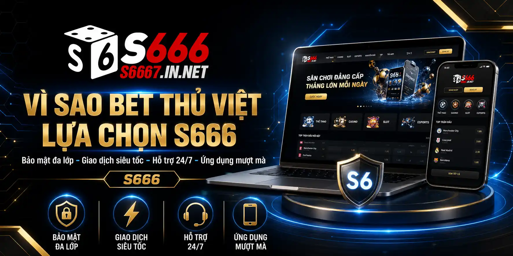 Alt: S666 được bet thủ Việt lựa chọn nhờ nền tảng bảo mật nhiều lớp, giao dịch nhanh và hỗ trợ khách hàng 24/7.